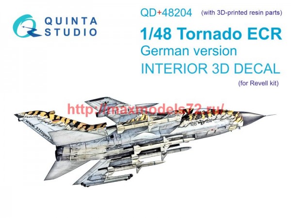 QD+48204   3D Декаль интерьера кабины Tornado ECR German (Revell) (с 3D-печатными деталями) (thumb73630)
